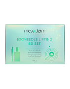 Набор: микроигольчатый пилинг со спикулами, гиалуроновая сыворотка с экзосомами, профессиональная коллагеновая маска ExoNeedleLifting 8D, 6 процедур, MESODERM