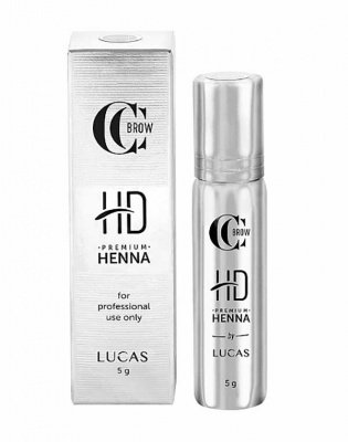 Lucas Cosmetics Хна для бровей Premium henna HD, CC Brow, Mink brown (насыщенный серо-коричневый), 5 г* 1100214