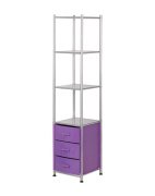 Тумба-стеллаж Lino-3, цвет фиолетовый