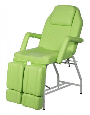 MADISON Педикюрно-косметологическое кресло «мд-11 стандарт» каркас хром (с отверстием под голову), черный матовый* 2901028