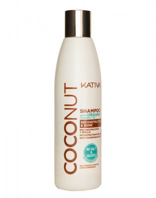 Kativa Восстанавливающий шампунь с органическим кокосовым маслом для поврежденных волос Coconut, Kativa, 250 мл* 65840724