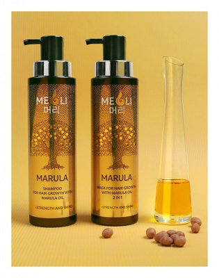 Meoli Маска для роста волос с маслом Марулы 2 в 1 