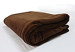 Плед на кушетку бархатный коричневый