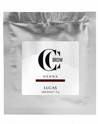 Lucas Cosmetics Хна для бровей CC Brow (dark brown) в саше (темно-коричневый), 5 гр* 1100511