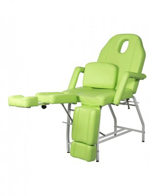 MADISON Педикюрно-косметологическое кресло «мд-11 стандарт» каркас хром (с отверстием под голову), серебро* 2901025