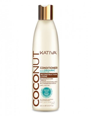 Kativa Восстанавливающий кондиционер с органическим кокосовым маслом для поврежденных волос Coconut, Kativa, 250 мл* 65840748
