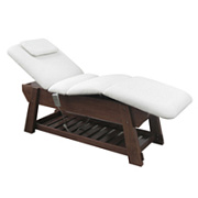 Массажный стол стационарный на деревянном основании с регулируемым головным и ножным сектором D031,Gezatone