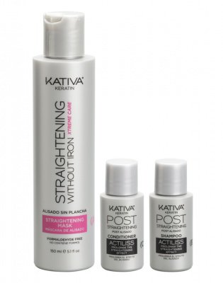 Kativa Набор для выпрямления волос «Уход» для поврежденных волос с маслом купуасу и кератином IRON FREE Kativa* 65890473