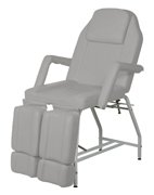 Педикюрно-косметологическое кресло «мд-11 стандарт» каркас хром (с отверстием под голову), серебро